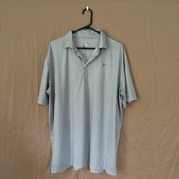 Calloway Mens Gulf Tee All Over Tee Time Print Size XL Performance Sport - Picture 1 of 8